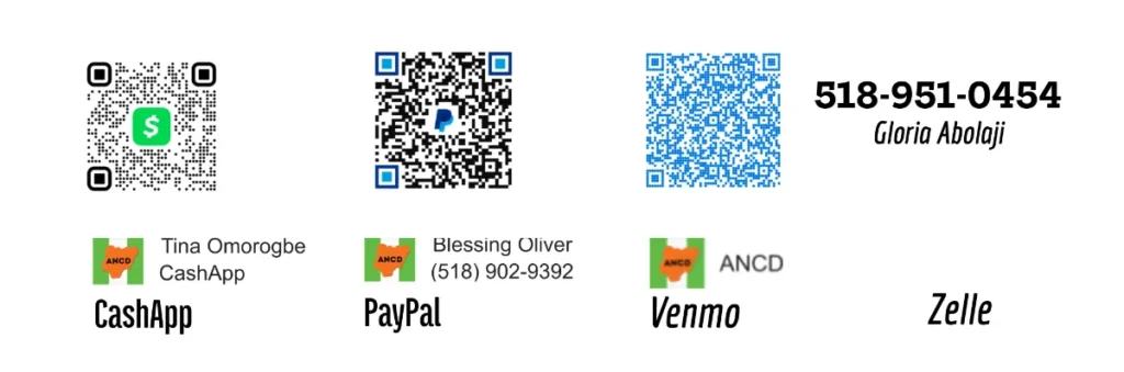 QR Codes to Accept Donations towards the Nigeria House in Albany New York. The project is to build an Event Center for the Association of Nigerians in the Capital District of NY