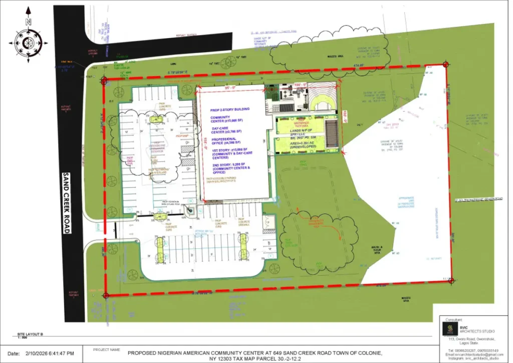 Detailed site plan showing parking flow and accessible entry points.
