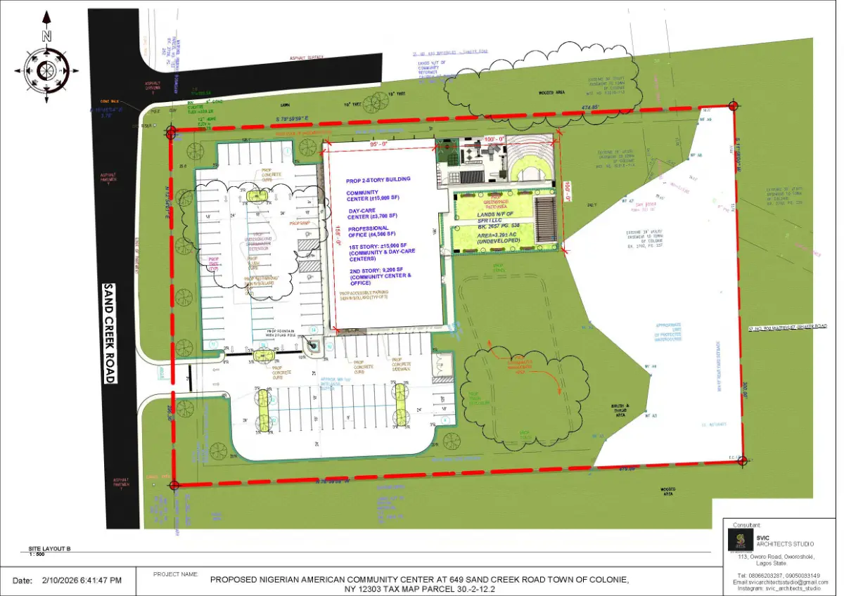 Detailed site plan showing parking flow and accessible entry points.
